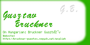 gusztav bruckner business card